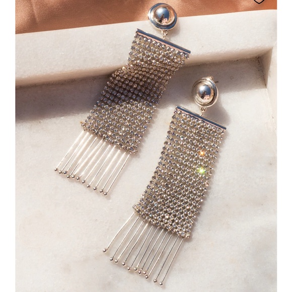 LUV AJ - NWT - CONSTANTINE CHAINMAILLE EARRINGS- SILVER - Picture 2 of 6